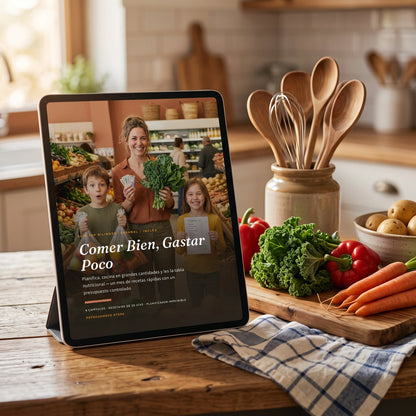 Comer Bien, Gastar Poco en una tablet — guía digital en PDF
