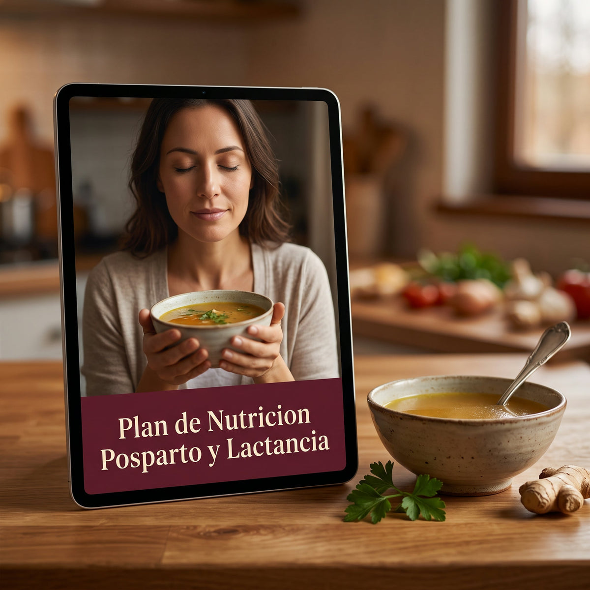 Comer para Sanar en una tablet — guía digital en PDF