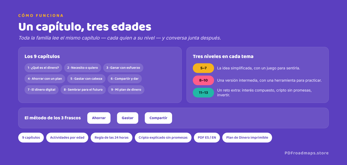 Finanzas para Niños — un capítulo, tres edades