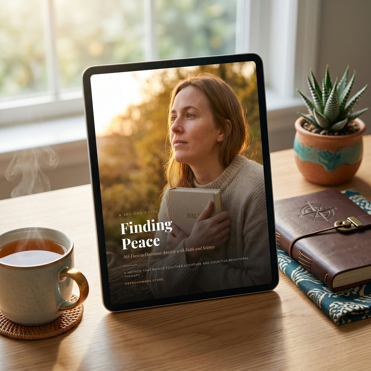 Finding Peace on a tablet — digital PDF guide