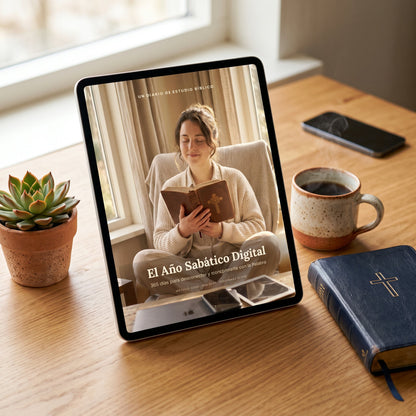 El Año Sabático Digital en una tablet — diario en PDF