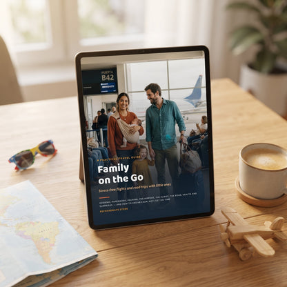 Family on the Go on a tablet — digital PDF guide
