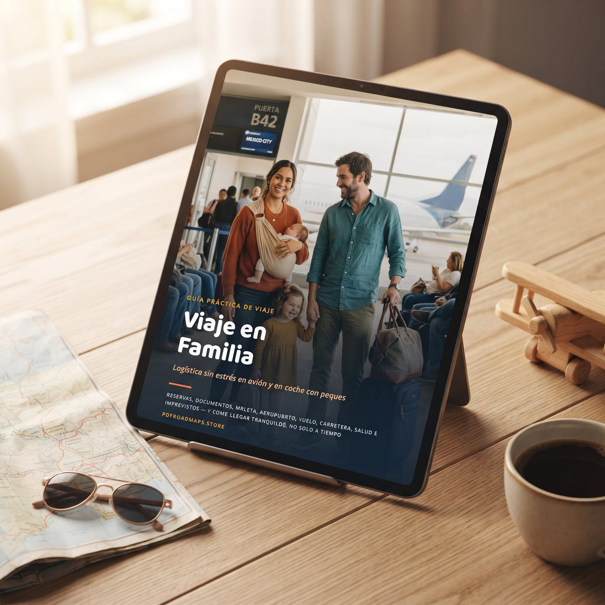 Viaje en Familia en una tablet — guía digital en PDF